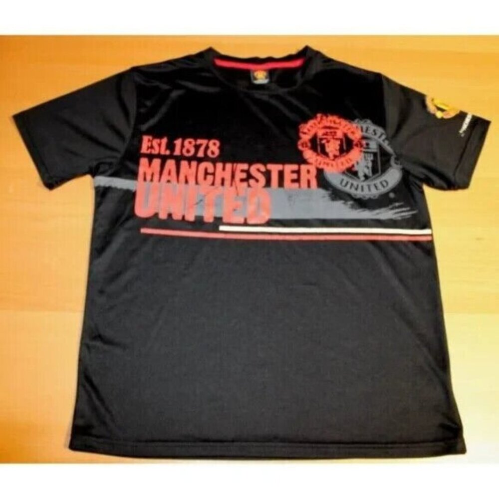 Manchester United FC Football Club Jersey Shirt Top Small Black Soccer Futbol